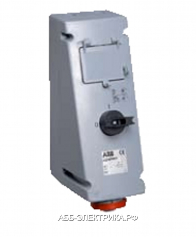 ABB CEWE Разъем 32A 3P+N+E IP67(рубильник с мех. блокировкой, отделение на 4 мод)