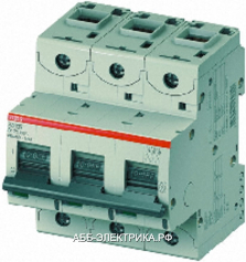 ABB S803C Автоматический выключатель 3P 100A (С) 25кА (4.5 мод.)